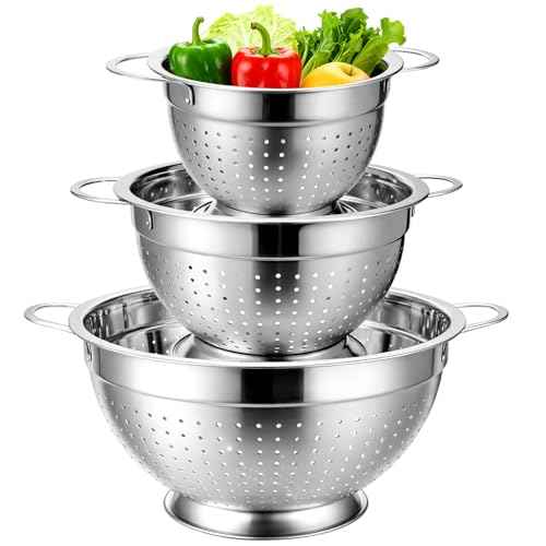 Stainless Steel Colander Set of 3 (3 Count)