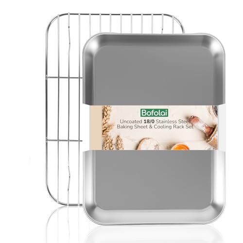 18 0 Stainless Steel Baking Sheet with Cooling Rack