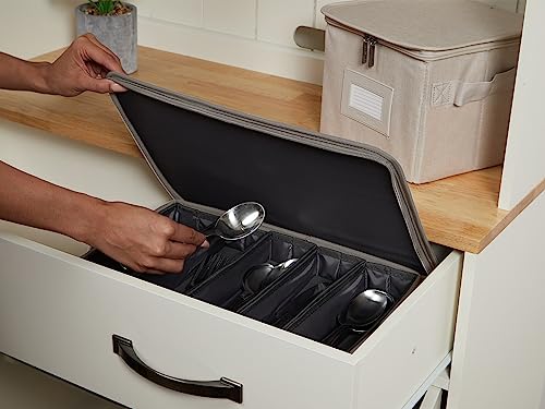 Flatware Storage Box with Removable Trays