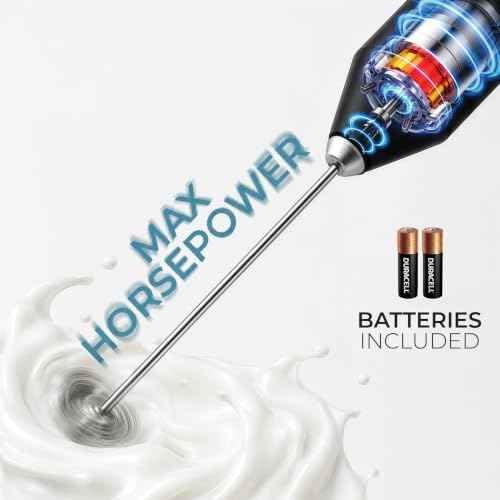 Milk Frother Handheld (2 batteries)