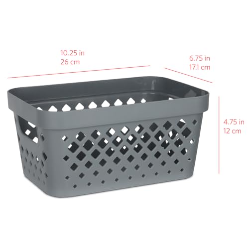 Plastic Baskets for Organizing (6 Count)