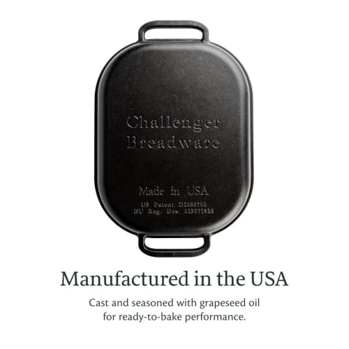 Challenger Bread Pan Cast Iron Loaf Pan with Lid + Care Kit for Artisan Sourdough and Homemade Bread Baking