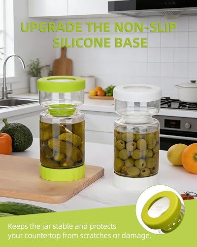 Pickle Jar with Strainer Flip