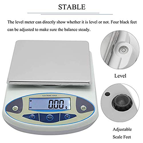 Lab Scale 10kgx0.1g Digital Precision Scale Electronic Balance Laboratory Weighing Industrial Scale Kitchen Counting Scale Scientific Scale Calibrated