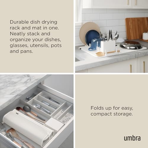 Udry Dish Drying Rack with Microfiber Mat