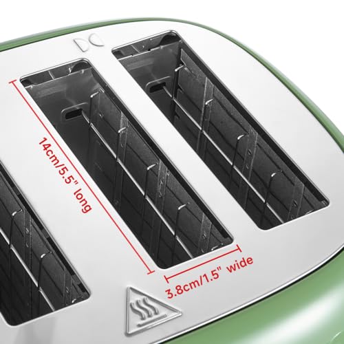 4‑Slice Retro Green Toaster Model TR03