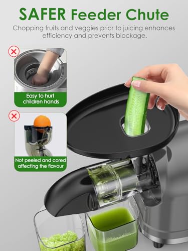 Masticating Juicer Machine 200W Slow Cold Press Extractor for Veggie