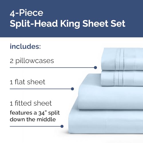 Flex Top Split Head King 4 Piece Sheet Set