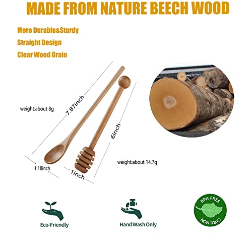 2pcs 6inch Honey Dipper Stick (4 Count)