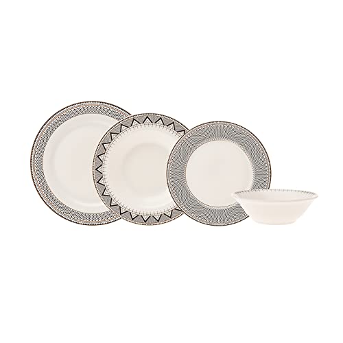 Globe 24 Piece Dinnerware Set for 6 People