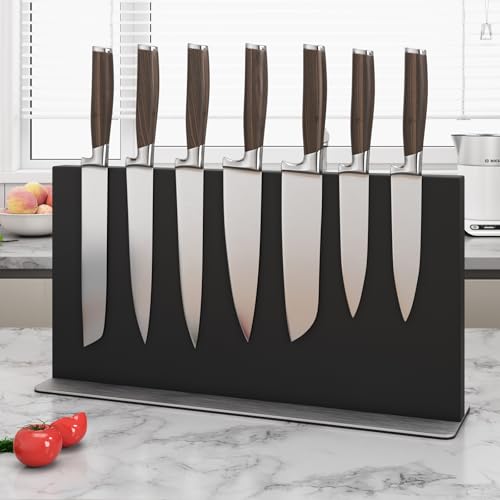 Large Magnetic Knife Block Stainless Steel Magnetic Knife Holder (14 Count)