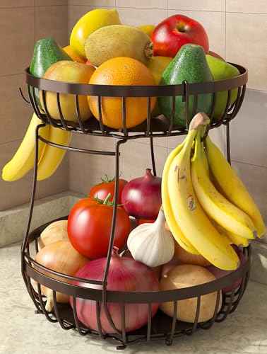 2 Tier Fruit Bowl for Kitchen Counter