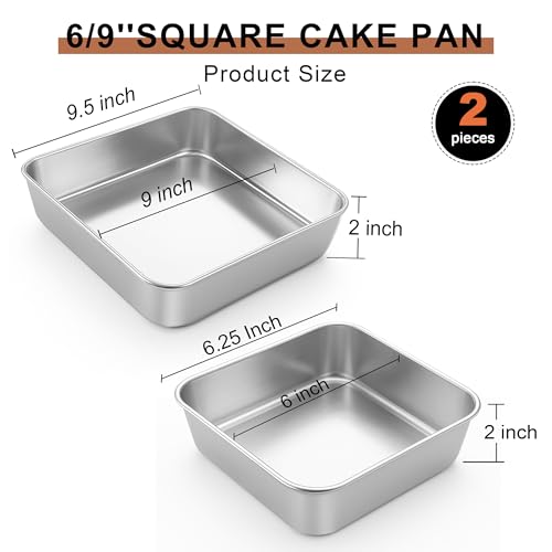 6 9 Inch Square Baking Cake Pan (16.99 Count)
