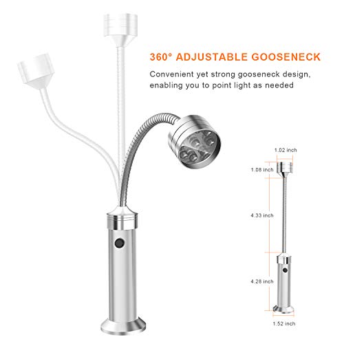 Barbecue Grill Light Magnetic LED Flexible Gooseneck Grilling Accessories (2 Count)