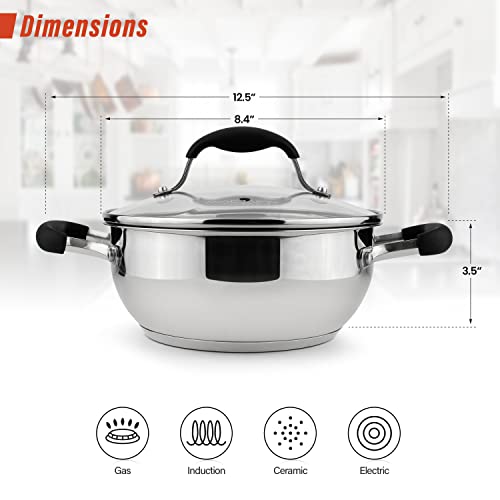 18 10 Stainless Steel Everyday Pan