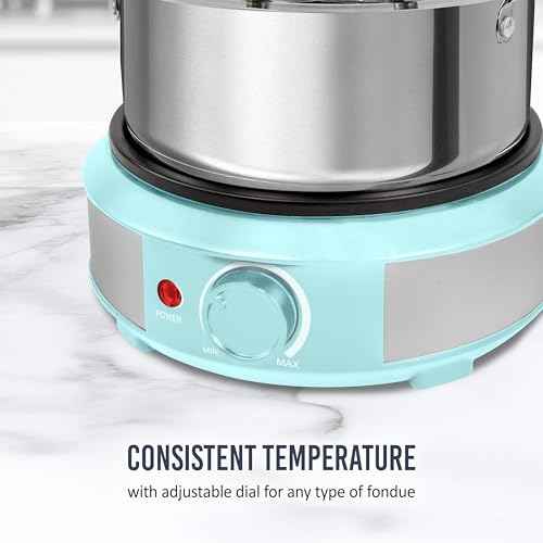 8 Cup Electric Fondue Pot Set for Cheese & Chocolate
