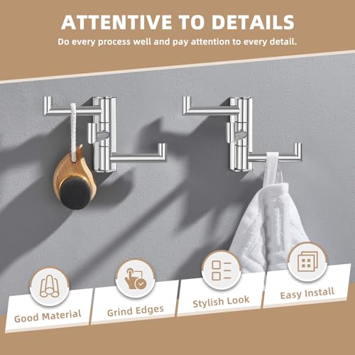 Swivel Towel Hook Polished Chrome (2 Count)