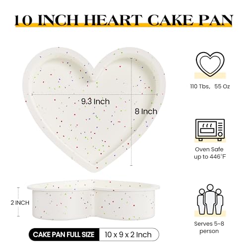 10 Inch Heart Shaped Cake Pans Silicone for Baking