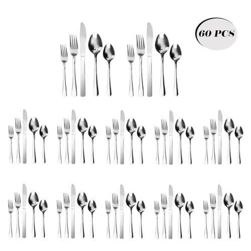 60 PCS Windsor Silverware Set (60 Count)