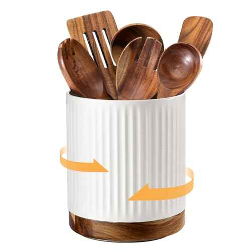 360° Rotating Extra Large Cooking Utensil Holder
