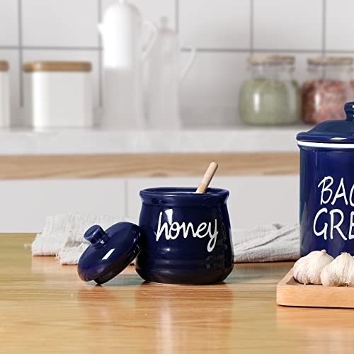 Honey Jar with Dipper and Lid (12 Ounce)