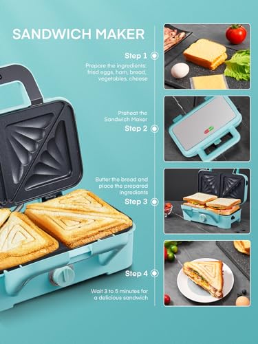 Waffle Maker 3 in 1 Sandwich Maker 1200W Panini Press