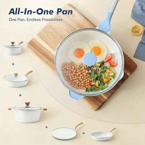 Nonstick Ceramic Skillet with Lid 12