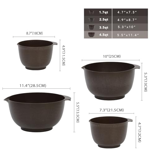 4.5 Quart Large Plastic Mixing Bowls