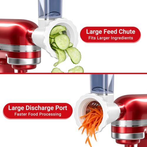 Updated Cheese Grater Slicer Shredder Attachment for KitchenAid Stand Mixers