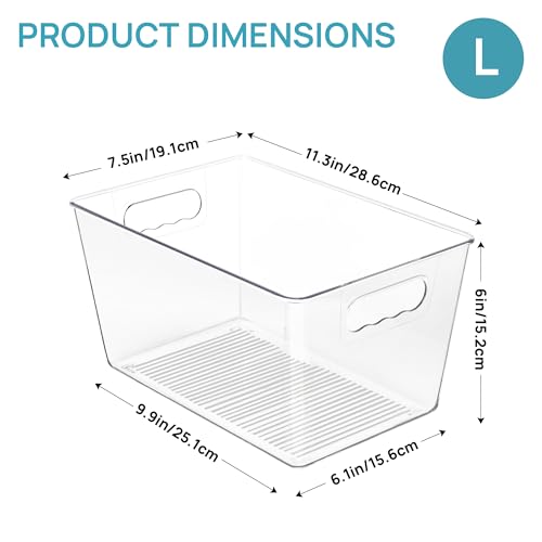 4 Pack Clear Storage Bins (4 Count)