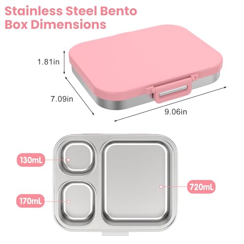 Stainless Steel Bento Lunch Box for Kids