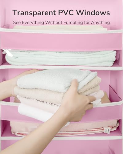 Over The Door Organizer with 6 Large Pockets 12 Side Pockets (6 Compartments)