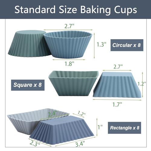 24Pack Silicone Muffin Cups (24 Count)