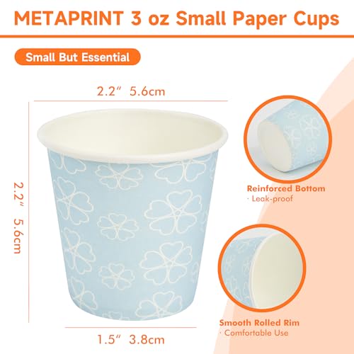 100 Pack 3 oz Bathroom Paper Cups for Mouthwash (100 Count)