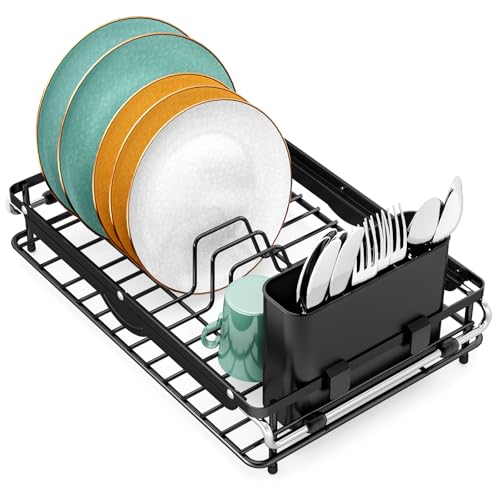 Sink Small Dish Drying Rack with Utensil Holder for RV
