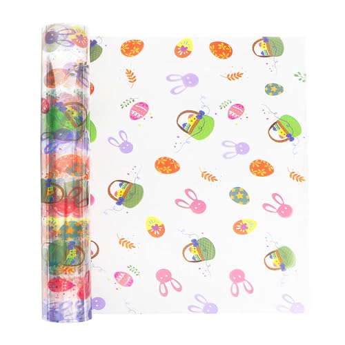 100ft Easter Cellophane Wrap Roll with Egg