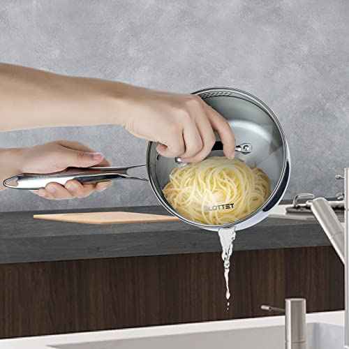 3.5 Quart Stainless Steel Saucepan with Pour Spout