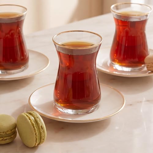 Retro Beige 6 Person Tea Set (6 Count)