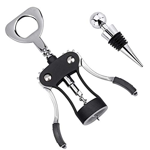 Wine Opener Multifunctional Wing Corkscrew Wine Bottle Opener for all Cork Stoppered and Beer Cap Bottles