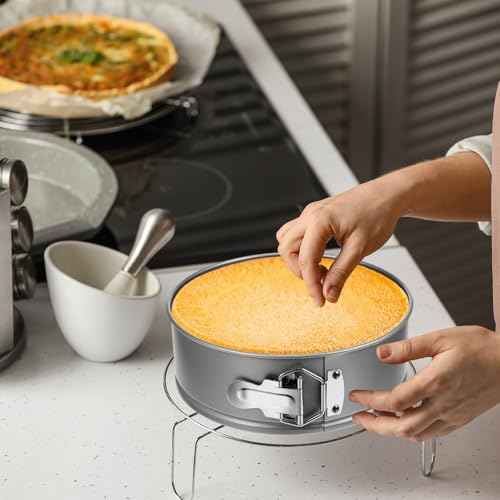 4 Pcs 7 Inch Non Stick Springform Pans Cheesecake Pans (4 Count)