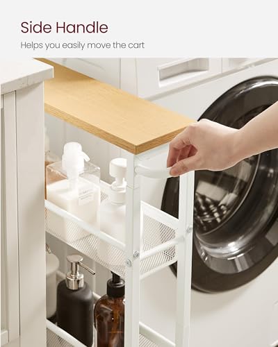 4 Tier Slim Rolling Storage cart with Wheels