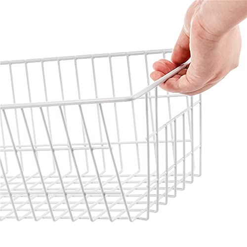 15.7" Freezer Wire Baskets Refrigerator 4 Freezer Baskets Wire Metal Storage Basket (4 Count)