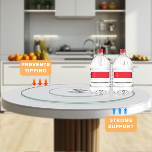 23" Tempered Glass Lazy Susan Turntable