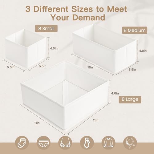 Drawer Organizer Clothes (24 Count)
