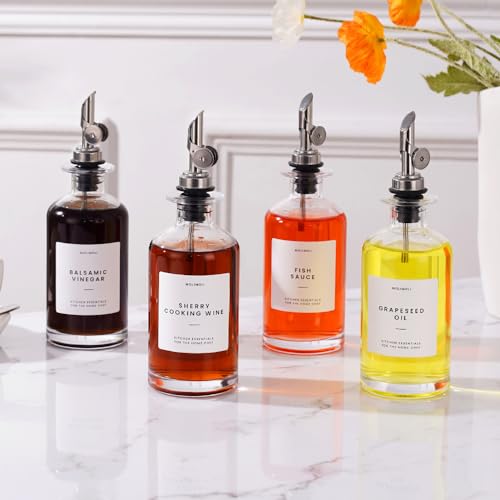 Olive Oil Dispenser Bottle for Kitchen (4 Count)