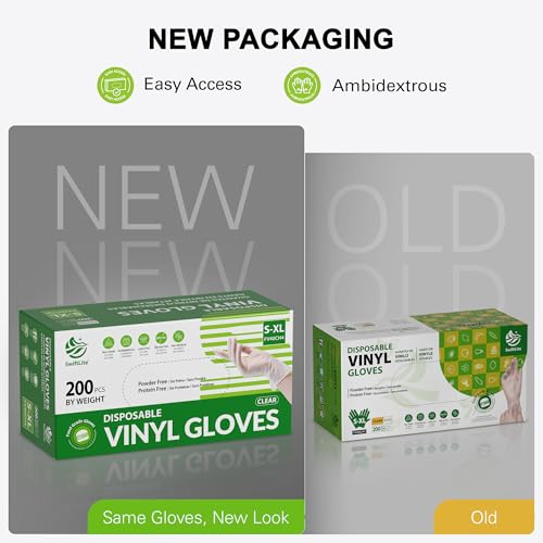 Disposable Vinyl Gloves (200 Count)