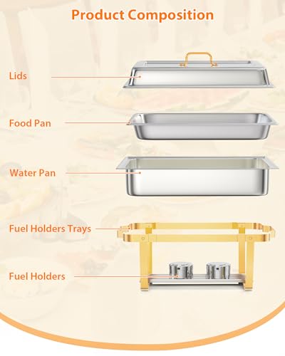 Chafing Dishes for Buffet 2 Pack (22 Count)