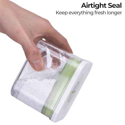 Set of 4 Pop Airtight Food Storage Containers with Date Recording Lids (5 Count)