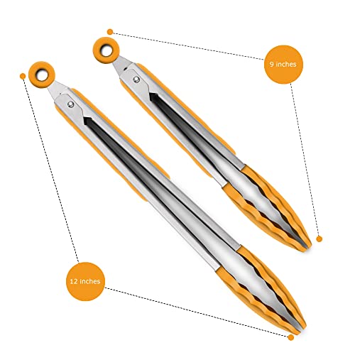 2 Pack Silicone Kitchen Tongs (2 Count)