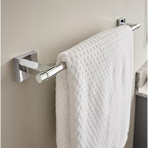 Maxted (1-Pack) 18" Towel Rack for Bathroom, Polished Chrome Towel Bar for Bathroom Wall Kitchen Towel Holder Rod Wall Mounted Bathroom Accessories MAX18-PC